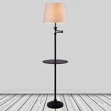 Торшер AU51544 BK напольный со столиком черный Е27*1*40W