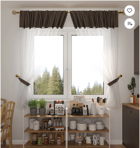 комплект портьер Софт-Вуаль 135*160 с подхватами трюфель по 2 шт. ГП