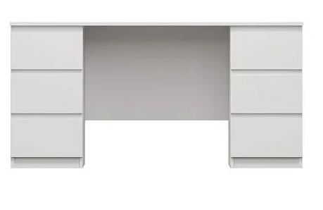 Стол письменный КАСТОР 151х65 6 ящиков/белый