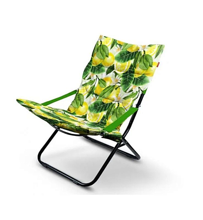 Кресло-шезлонг с матрасом (HHK4Р/L принт с лимонами)																											