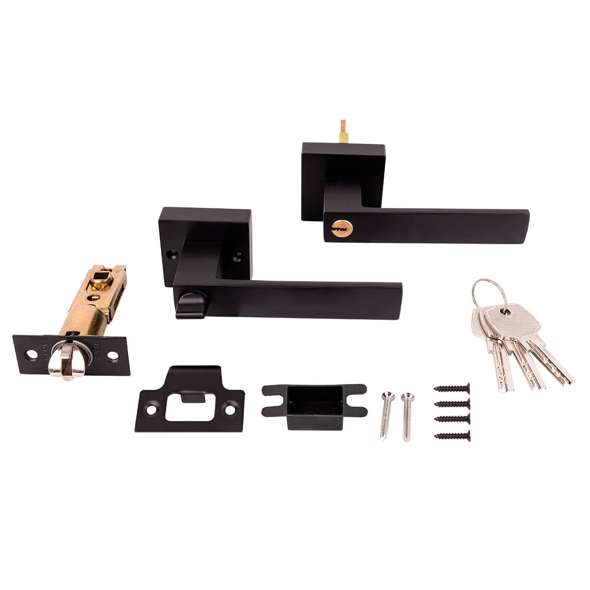 Ручка-защелка MARLOK RZ 8-01 ключ, "NOVA", BL (черная) (30)