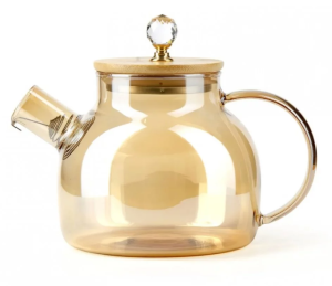 ЗАВАРОЧНЫЙ ЧАЙНИК ИЗ ЖАРОПРОЧНОГО СТЕКЛА ОРАНЖЕВЫЙ, 1000 МЛ (215799