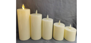 Свеча прозрачная 7*15 см батарейки 3 ААА (1)