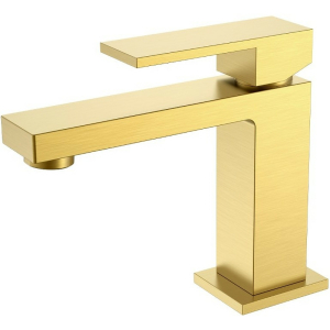 Смеситель для умывальника QUBIC Matt Gold