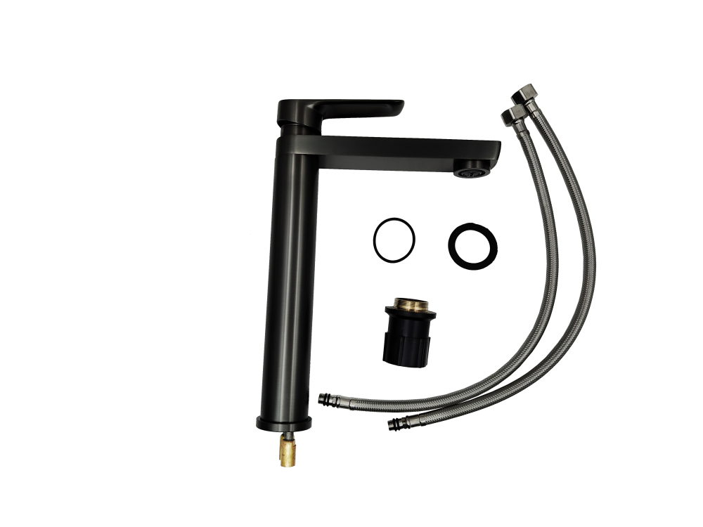 Смеситель Lagos Gun Metal для раковин, высокий, арт. LG25GM3