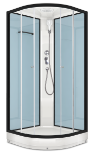 Душевая кабина Domani-Spa Delight Slim 110, Dusty blue ,просветленные стенки,100*100*218 см(_1_)