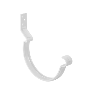 Держатель желоба ДЖф. "ПС" 125 1,0-белый*2 RAL 9003 PE (короткий)