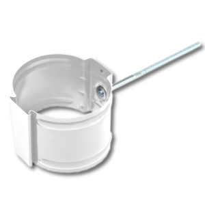 Держатель кр./трубы кирпич "ПС" 100 0,6 -белый*2(3) RAL 9003 пурал