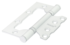 Петля без врезки 100*75*2,5, WW белый (пакет - 1 шт.) (50/100)