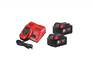 Энергокомплект (2 аккумулятора и з/у) Milwaukee, M18 NRG-502M (Li-ion, 5 Ач, 18 В)