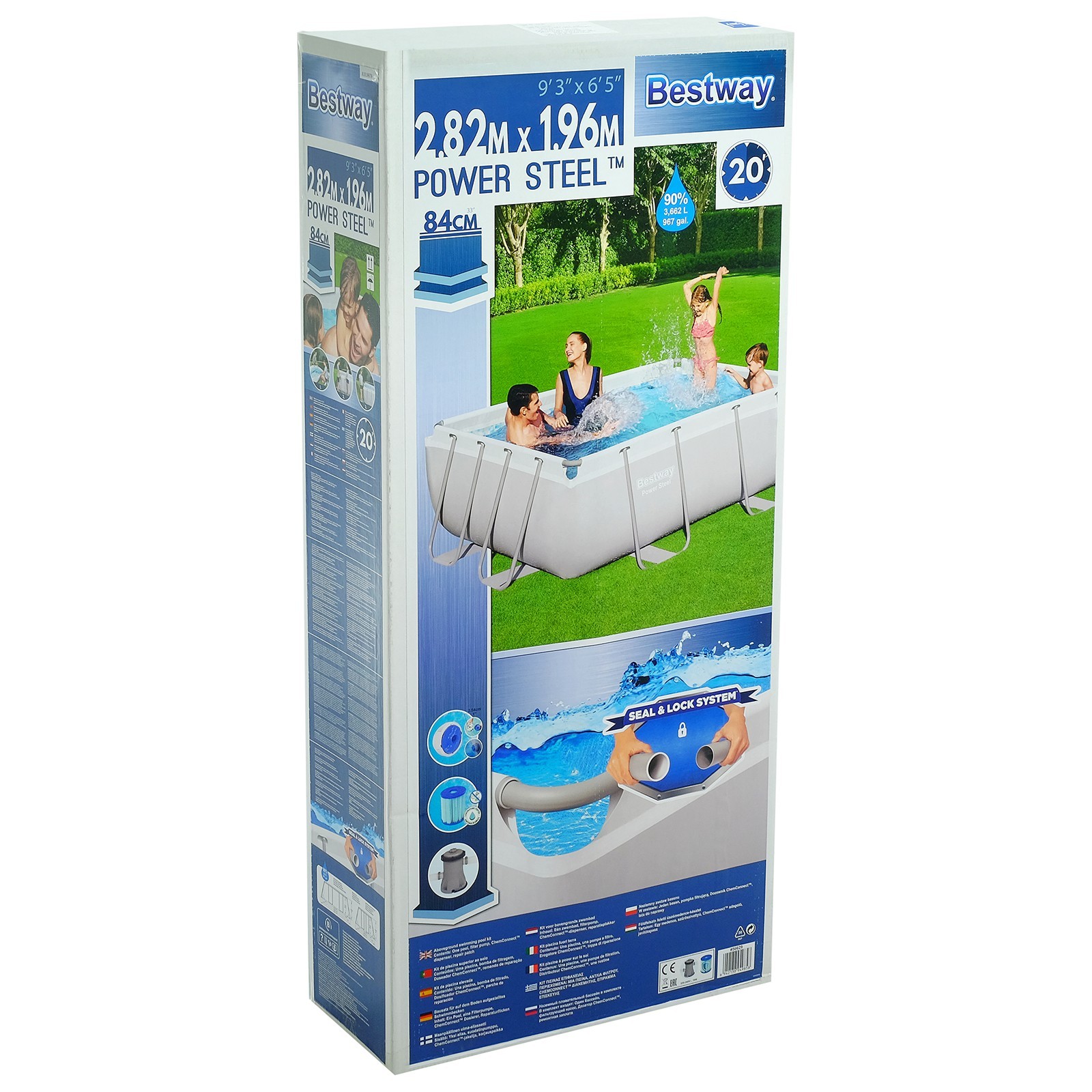 Бассейн каркасный 282 х 196 х 84 см, фильтр-насос, Frame Pool Set, 56629  Bestway – купить в Улан-Удэ: цена, характеристики, фото, доставка