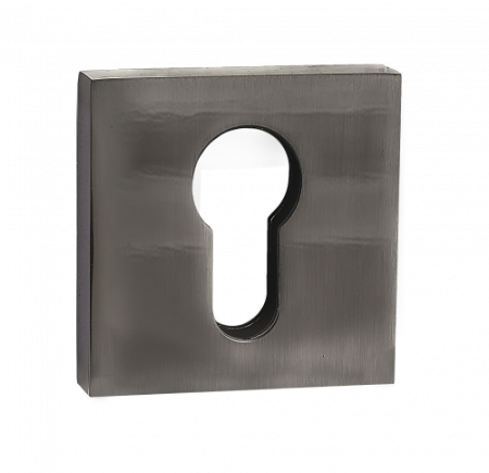 Накладка на цилиндр квадр. Puerto 03 черный никель (10)