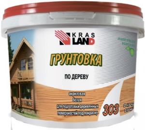 Грунтовка Krasland 303 Акриловая по дереву Белый  3кг (2)