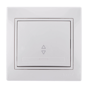 Выключатель Белый Скрытой установки 1-клавишный Проходной  Lezard (10)