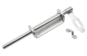 Засов воротный Домарт (110) 250 мм (с накладкой), цинк (10)