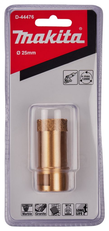 Коронка алмазная M14x2 диаметр 25мм Makita D-44476