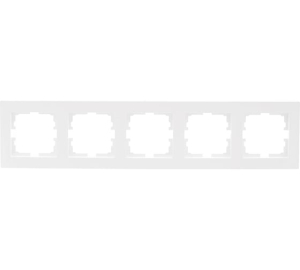 Белая рамка 5-ая горизонтальная б/вст 742-0200-150 VESNA (10)