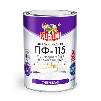 Эмаль ПФ-115 супербелый OLECOLOR