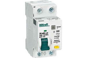 АВДТ 1Р+N 25А 30мА тип AC х-ка C ДИФ-103 4.5кА Dekraft (6)