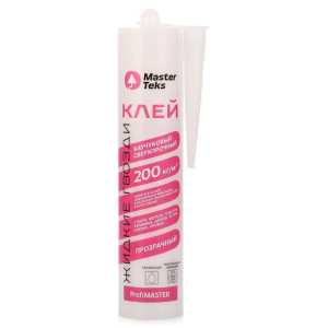 Клей каучуковый Жидкие Гвозди MasterTeks ProfiMaster 200 кг/м2 сверхпрочный 300 гр прозрачный (12)