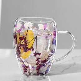 Стакан с ручкой 350 мл "Сухоцвет"