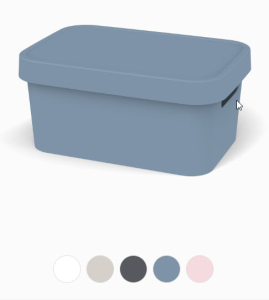 Ящик д/хранения Folk 4,5л Серо-голубой (14)