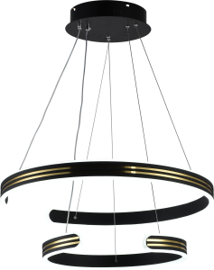 Подвесной светильник AU61228/2 BK+FGD Кольцо LED Черный+Золото 192W 3000-6000K ПДУ