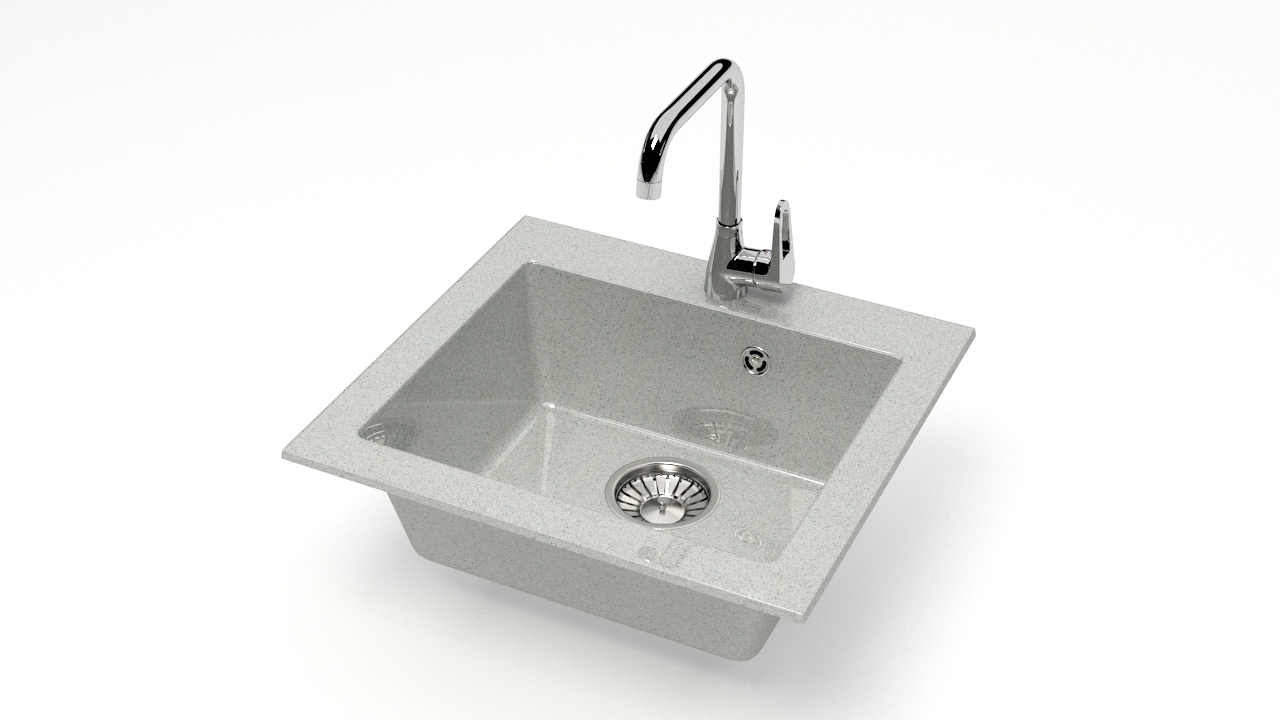 Мойка BERGG 480*440*160 Z35 Светло-серая(_1_)