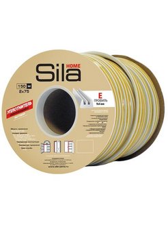 Уплотнитель Ultima/Sila Е150, 9х4 мм самоклеящийся, белый, 150м дво (150)