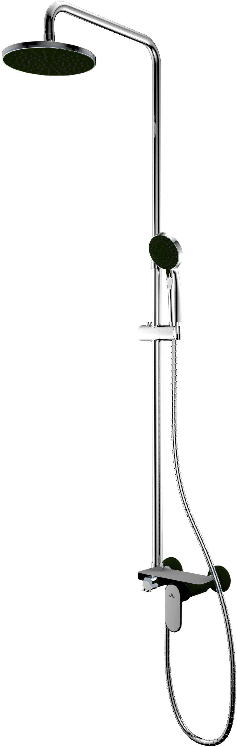 Душевая система со смесителем Calorie 40мм черный (1)