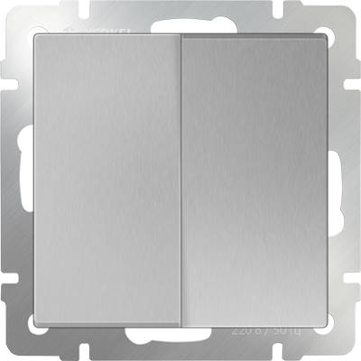 Серебряный выключатель Скрытой установки 2-х клав. Werkel W1120006 (10)
