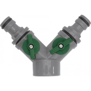 Соединитель шлангов 3/4"-3/4" 2-х канальный пластик