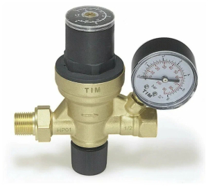 Клапан подпиточный 1/2" автоматический с манометром TIM