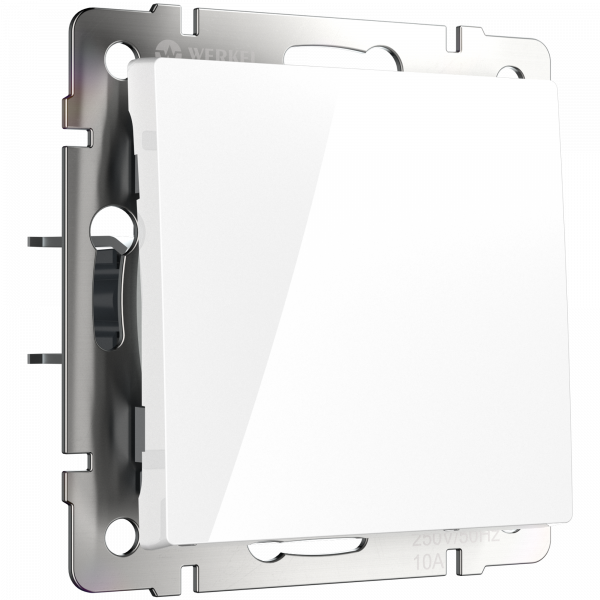 Белый выключатель Скрытой установки 1 клав Проходной Werkel W1112001 (10)