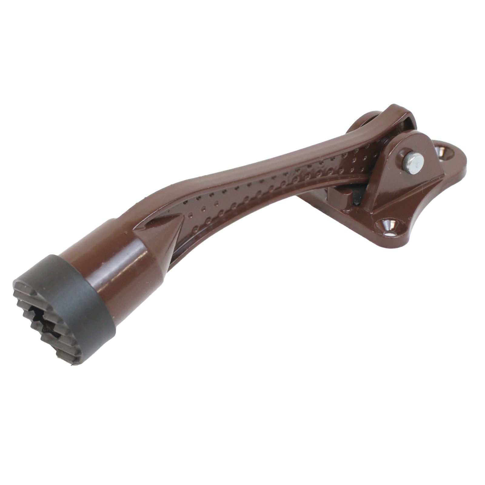 Упор дверной АЛЛЮР "козья ножка" КН-130 РУ, коричневый (RAL8017) (100)