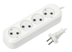 Удлинитель 4 гнезда 3 метра 10А 2,2кВт без заземления ПВС 2х1,0 Smartbuy (40)