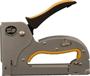 Степлер "888" 6*14мм регулировкой, металический корпус с рез.вставка (53 скоба) (20)