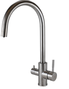 Смеситель для кухни, R-излив, нерж., с подключением к фильтру, арт. K22(_10/10_)