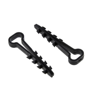 Дюбель-хомут (6х12 мм) для плоского кабеля черный (10 шт) EKF PROxima