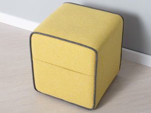 Пуф Фаст Арт. ТП 447 Сага еллоу (желтый), Сага дарк грей (темно-серый)