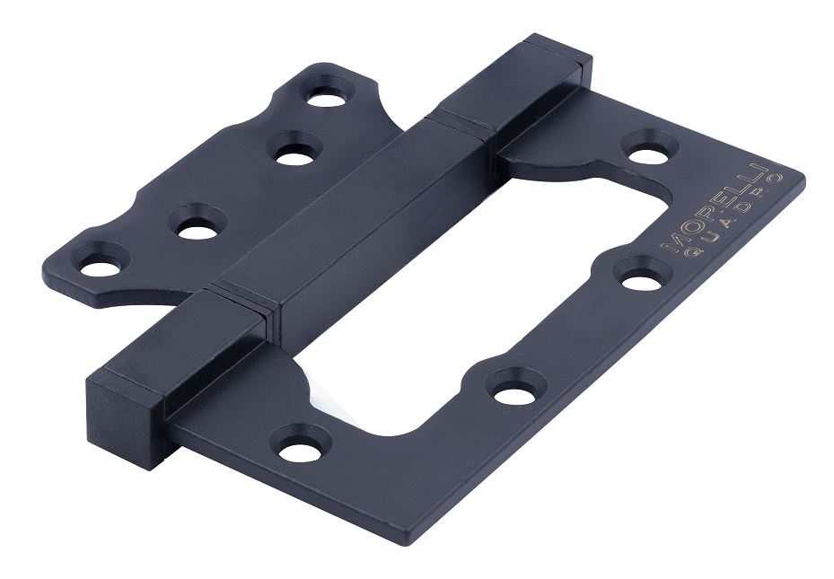 Петля без врезки 100*75*3, QUADRO-1 BL чёрный (100)