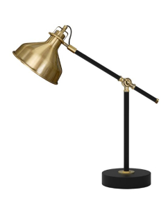 Светильник настольный ARTSTYLE, Е27, ультрачерный/античн.медь, плафон античная медь