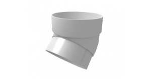 Колено трубы 45, белый RAL 9003 GL Standart 120/87 ПВХ (24)