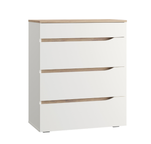 Комод Муссон  13.97 (Белый PE шагрень, Дуб эндгрейн элег.)