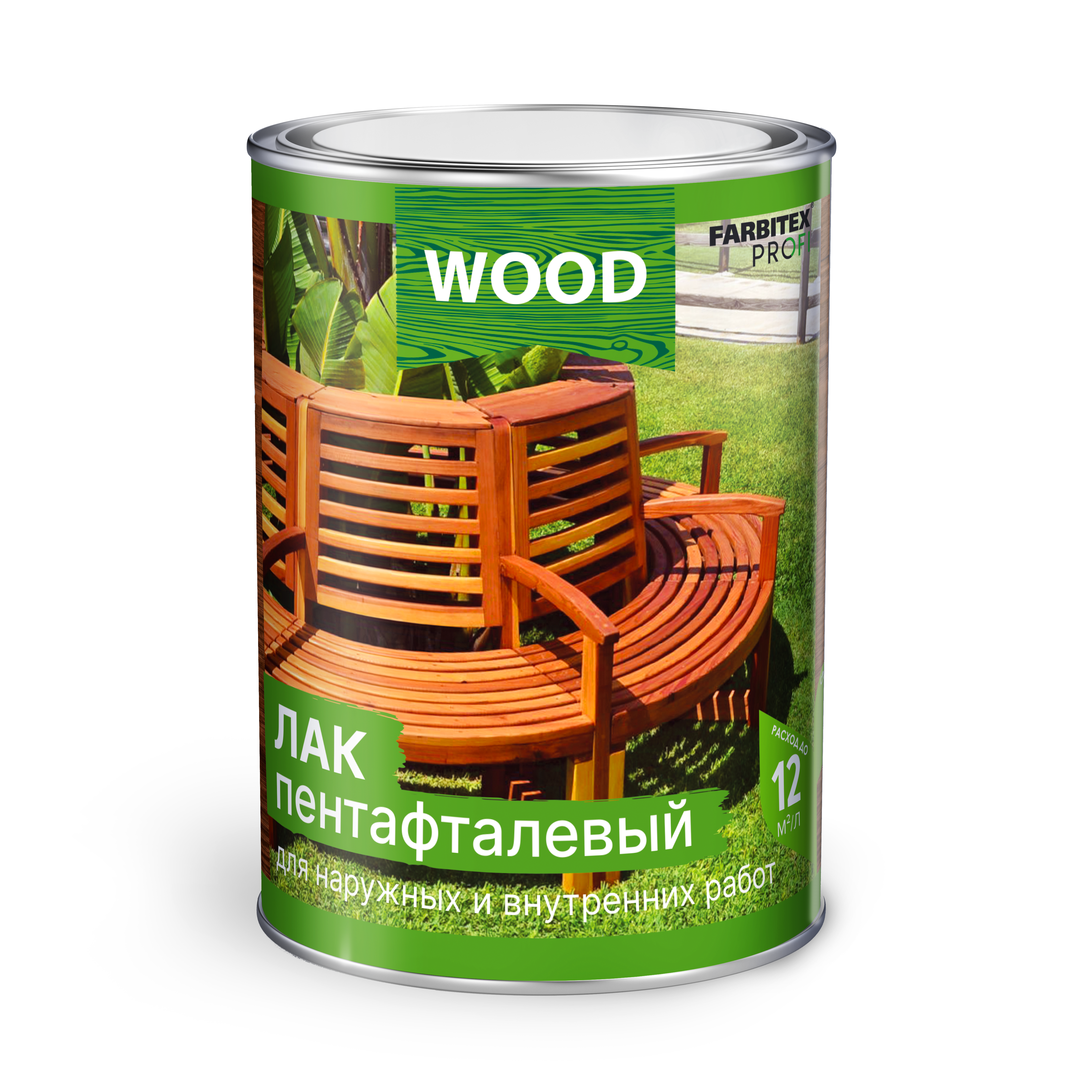 Лак алкидный пентафталевый высокоглянц. 0.9л Farbitex Profi Wood (14)