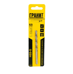 Сверло по металлу HSS-G 6,5х101/63 ГРАНИТ (50)