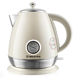 Чайник электрический BRAYER 1070B, 2200 Вт, нерж.сталь