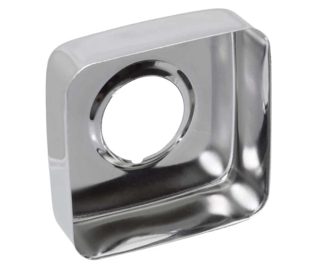 Чашка декоративная (отражатель) 3 4 квадрат средний (нержавеющая сталь, хром), MP-У ИС.131442 2