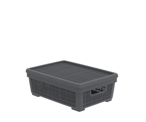 Корзинка "Лён" 11л с/кр Графит (16) АП 478