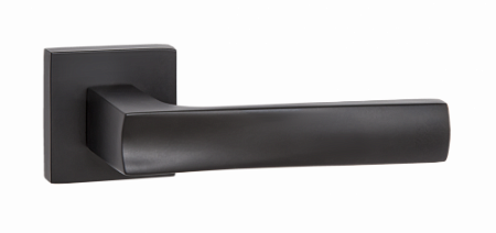 Ручка дверная Puerto 03 "Фриттата", квадр накл, черный (20)